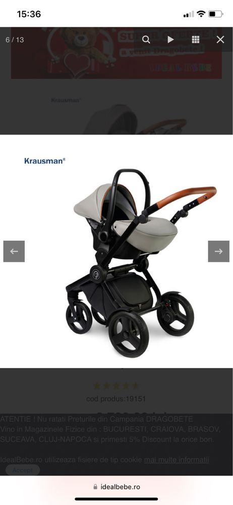 Krausman - Carucior 3 in 1 Topaz Lux Grey