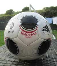 Кожена футболна топка Adidas Europass, UEFA Euro 2008, Светлосива