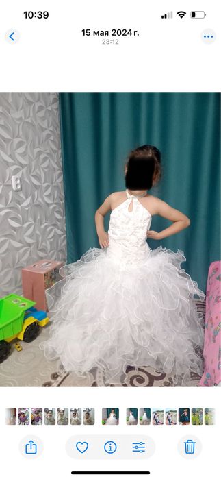 Платье пышное белое