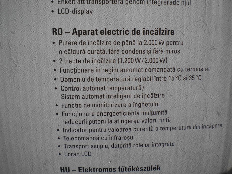 Radiator cu infraroșu cu panouri din mica TROTEC TCH 2050 E