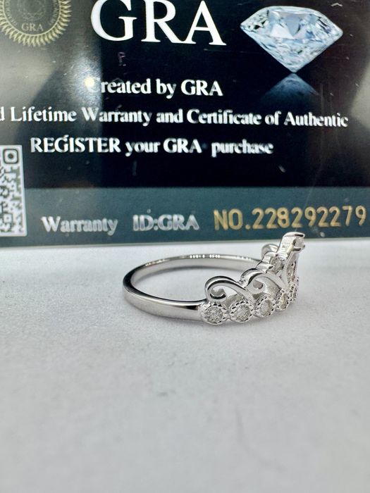 Сребърен пръстен с мойсанит (Диамант) 1.3 карата