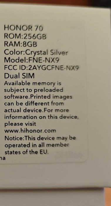 Telefon Honor 70, Dual SIM, 8GB RAM, 256GB, 5G, Crystal Silver