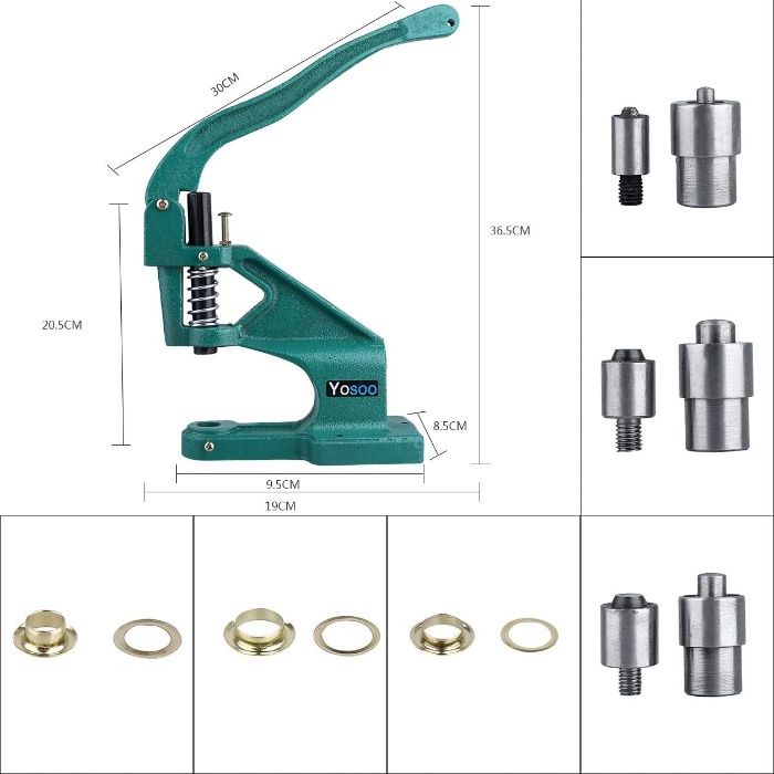 ИЗЧЕРПАНА преса за капси, матрици, перфоратор, кожарски