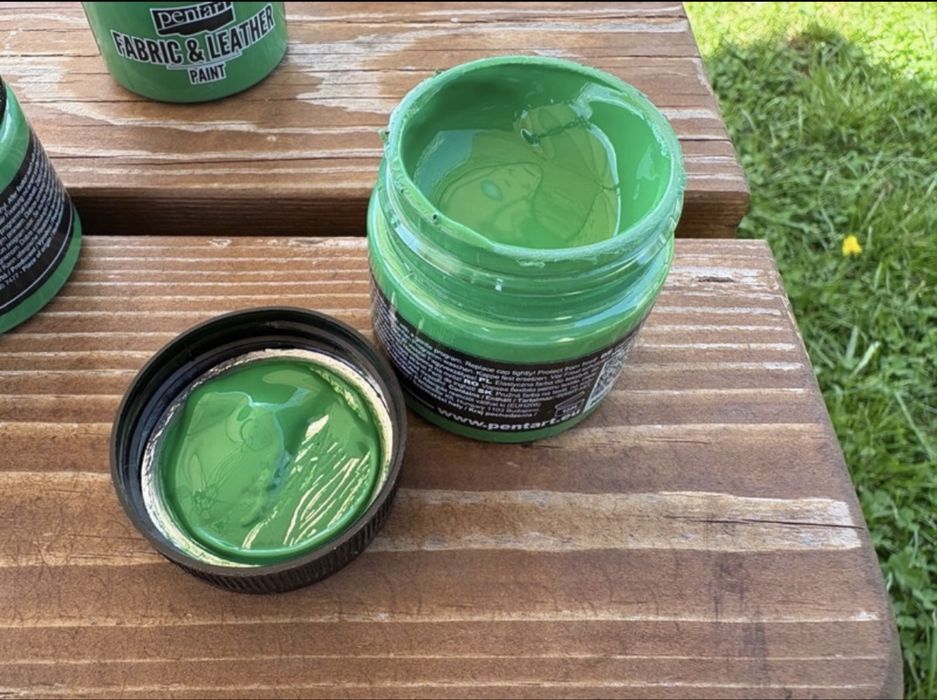 Pentart vopsea piele si textile verde