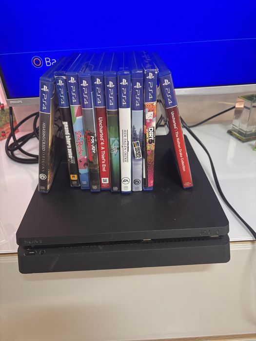 Playstation 4 slim 1tb | 19 игри | Джойстик | Бартер за компютър.
