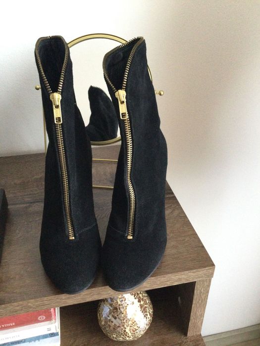 Cizme/ghete elegante din piele naturala intoarsa, mărime 36