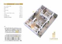 Apartament cu 3 camere, terasă 20 mp, etaj 5 Capitolis Residence