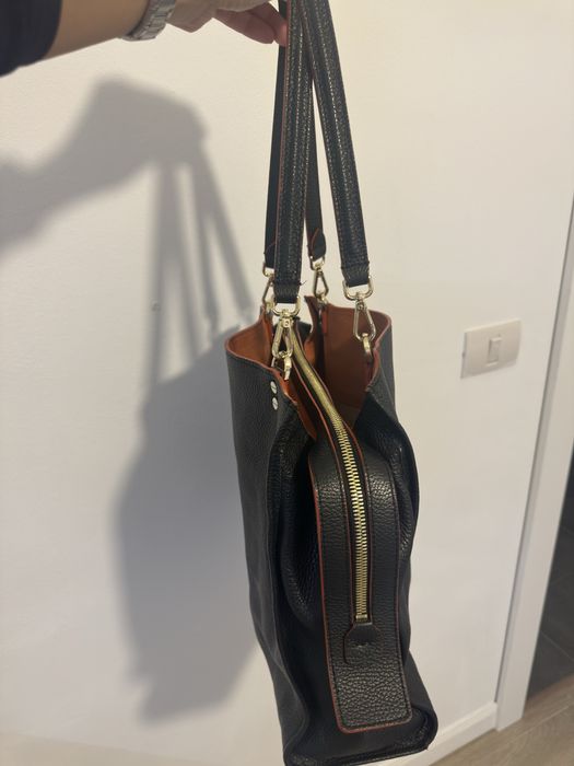 Geanta Musette,piele,stare impecabila,