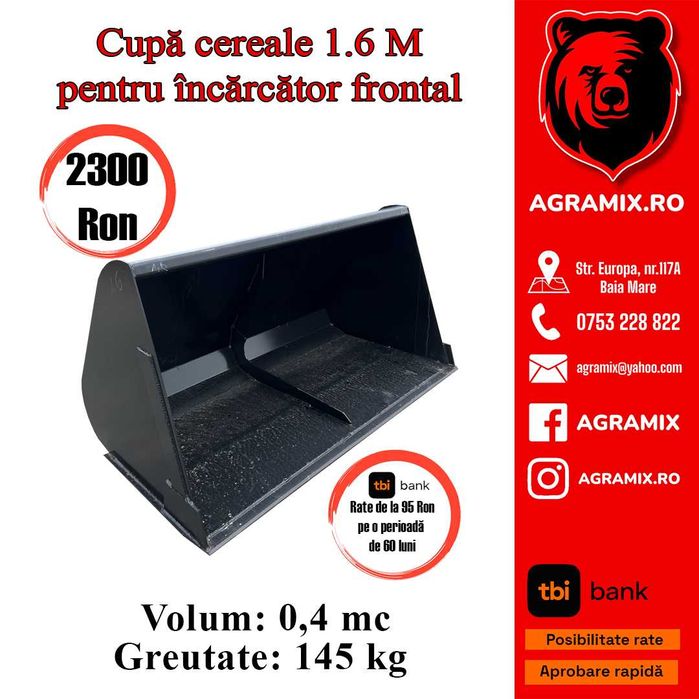 Cupa gunoi cupe cereale  cupa cereale 160-200 Agramix