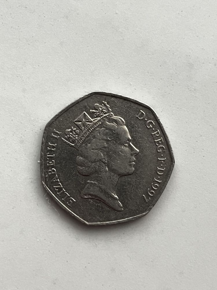 Moneda 50 pence 1997
