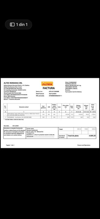 Vand iphone 16 pro 256g