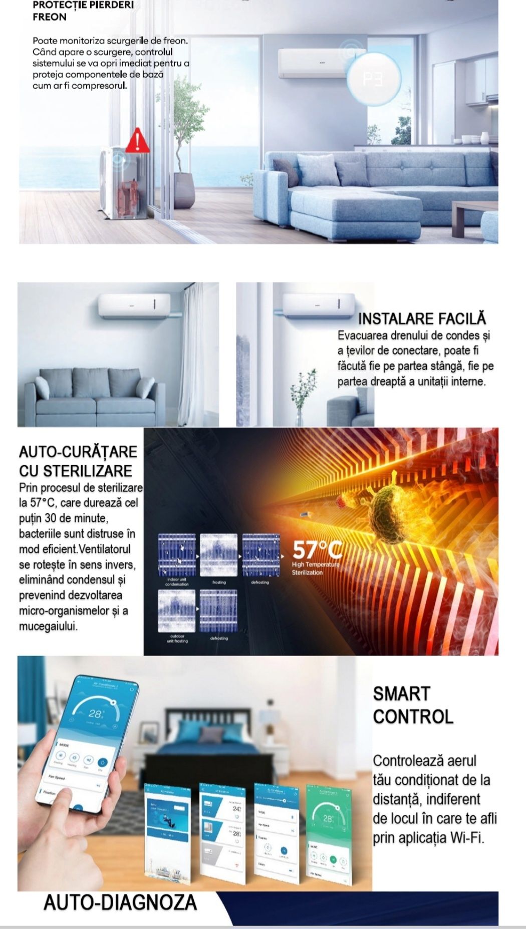 Aer conditionat Yukon,12000BTU,Inverter, noi,factura+garantie