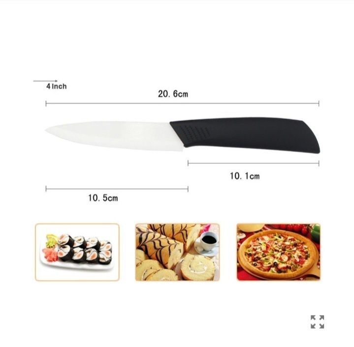 Комплект кухненски ножове с керамично покритие и белачка