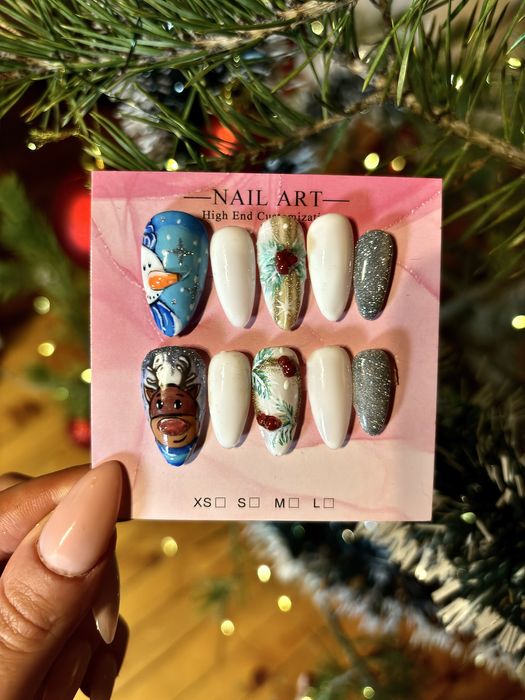 Press on изкуствени нокти Коледни