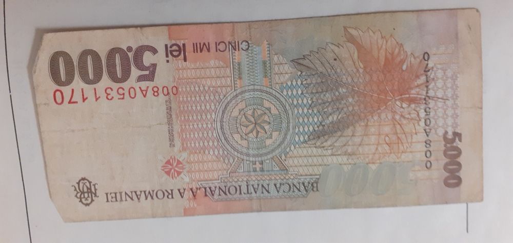 Bacnote 5000 1993 ,1998, lei 500 lei 1992