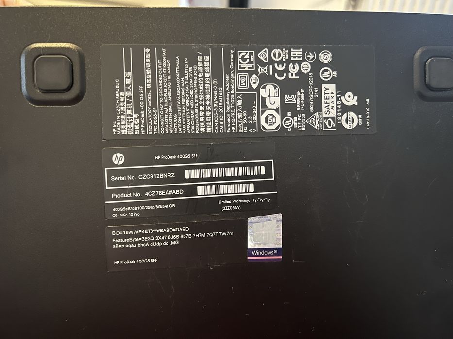 Unitate hp prodesk 400 g5 defecta