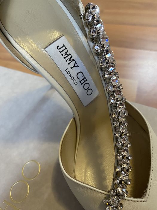 Pantofi Jimmy Choo Bee 100 Leather Pumps