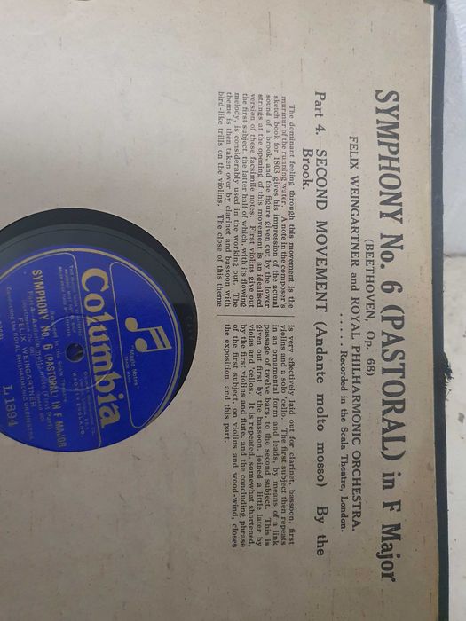 Album cu 5 placi vinil Simfonia nr. 6 Pastoral (Beethoven)