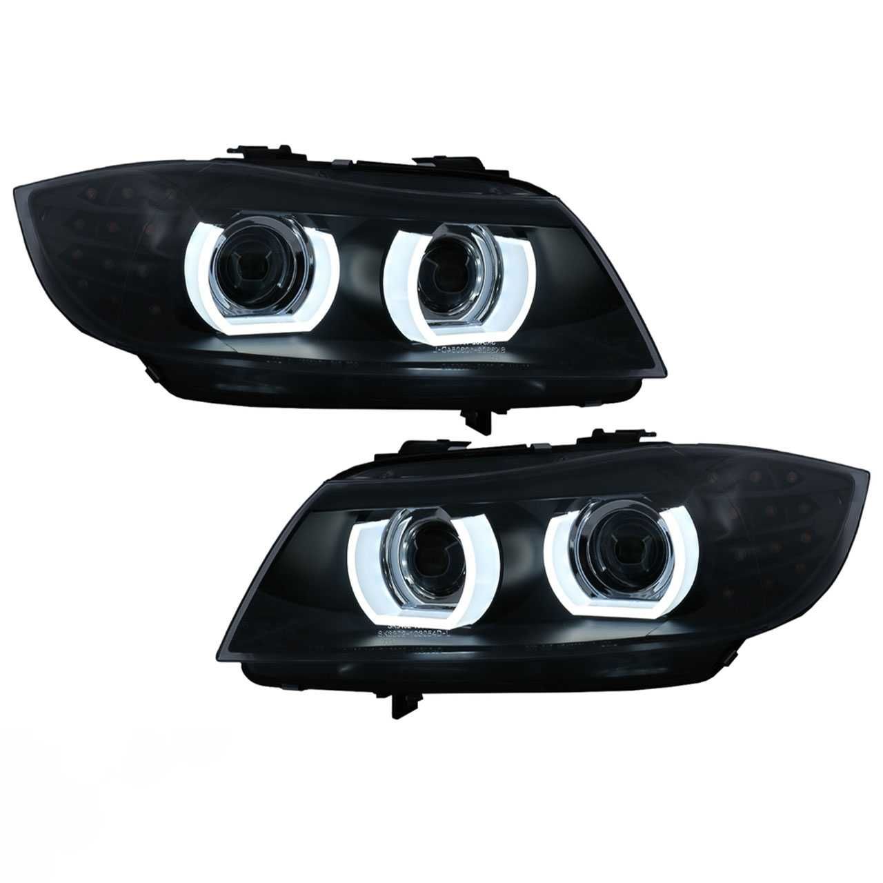 Faruri 3D LED Angel Eyes xenon adaptiv BMW Seria 3 E90 (08-11) AFS