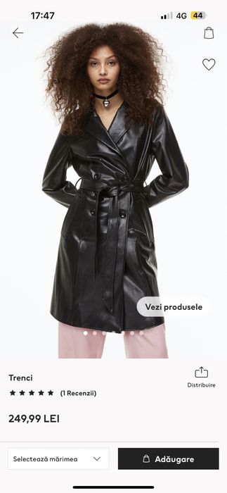 Trench imitatie piele H&M