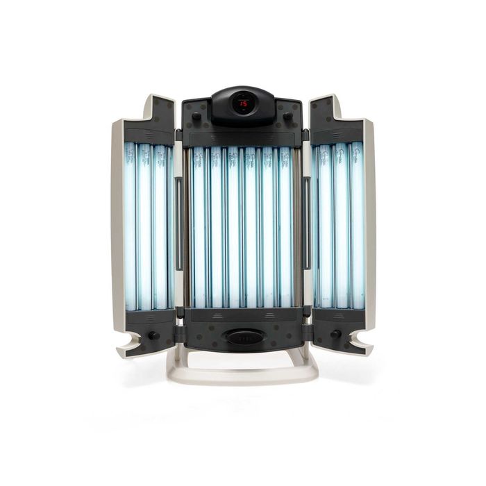 Solar de bronzare portabil cu 12 tuburi UV, 15 W