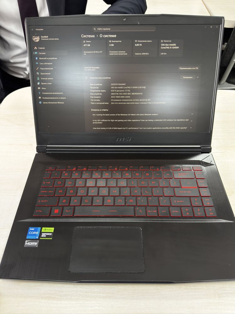 MSI Noutbuk Gaming uchun