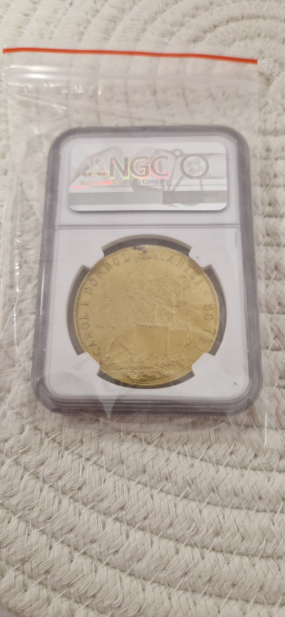 Moneda 50 lei 1906 Aur 22 k