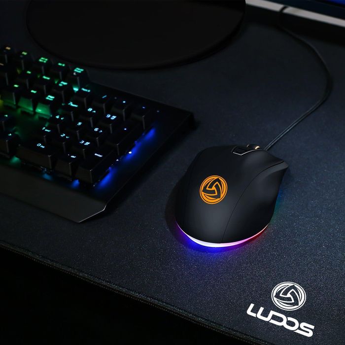 Mouse gaming LUDOS FLAMMA RGB 10,000 Dip,sigilat