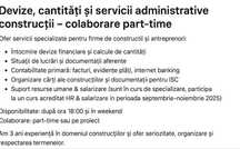 Devize si servicii administrative constructii – colaborare part-time