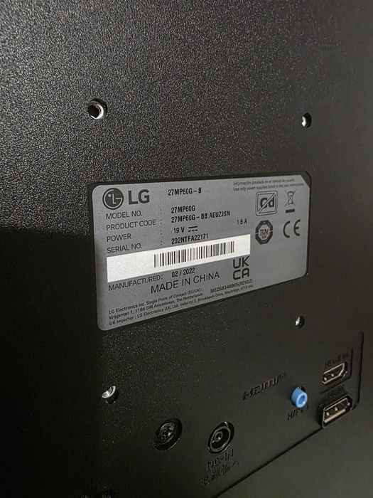 Monitor gaming LG 27MP60G 27''