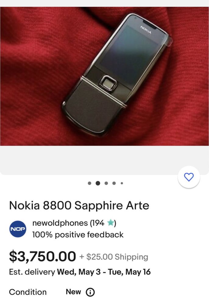 Nokia 8800 Sapphire arte nou nout 100% original,neumblat