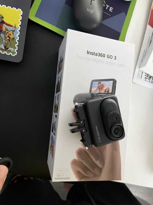 Camera Actiune Insta go3 black 128gb Garantie, Stare perfecta
