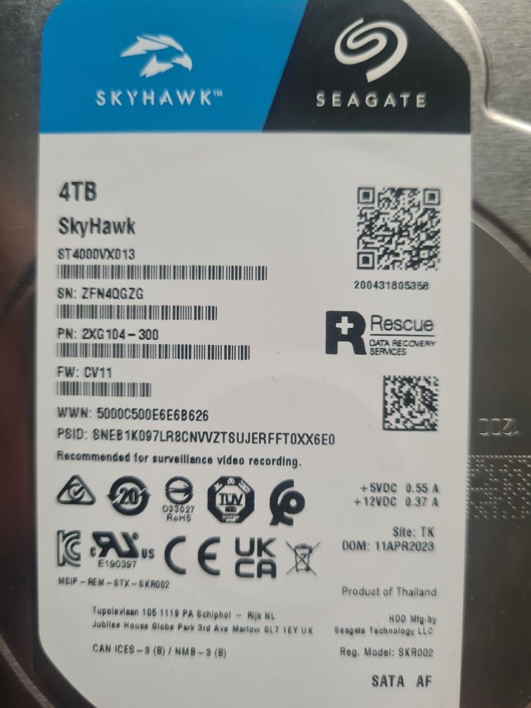 Hard-disk hdd Seagate skyhawk 4tb