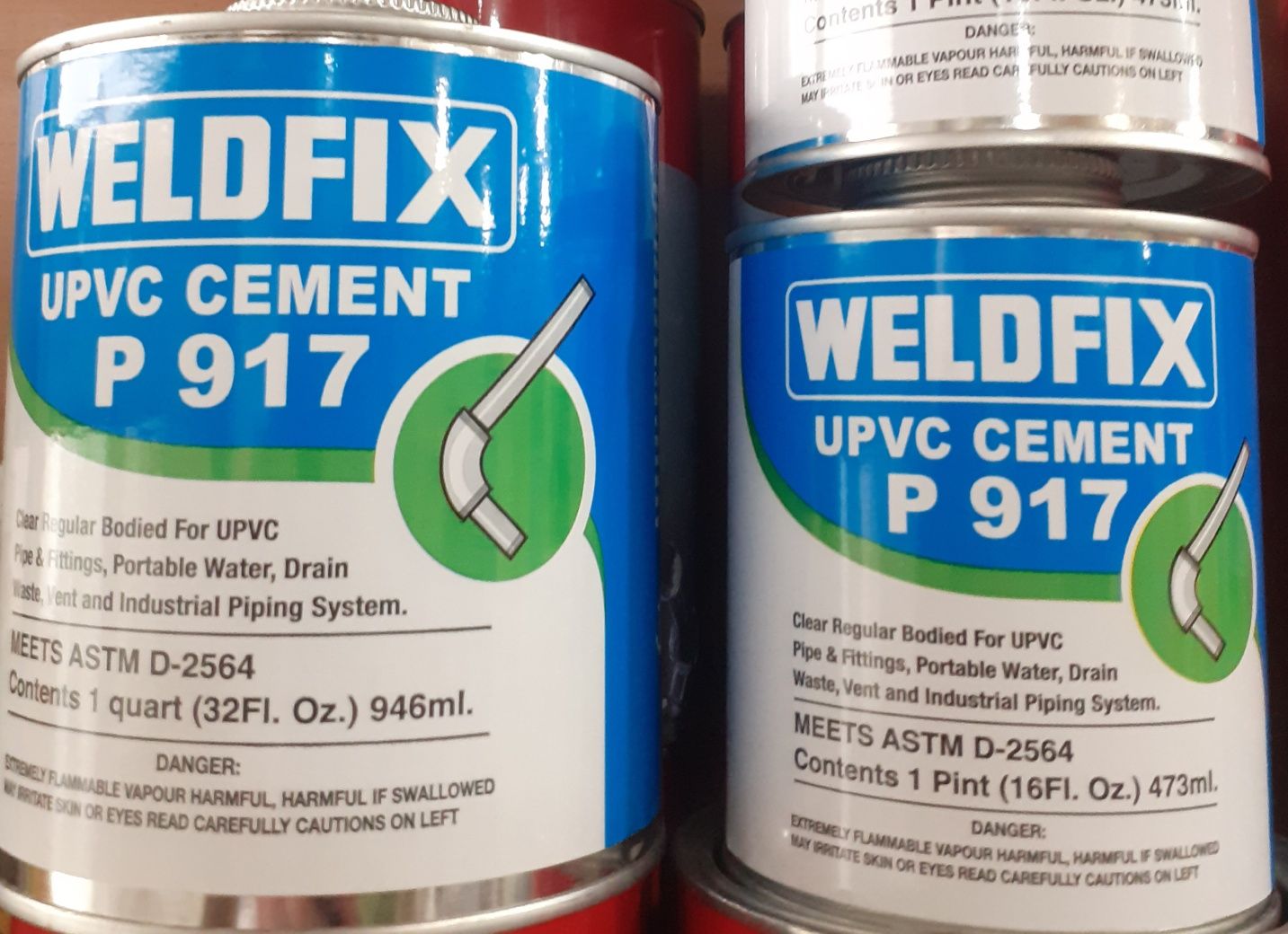 WELDFIX PVC-U клей для соединений напорных труб под давлением.