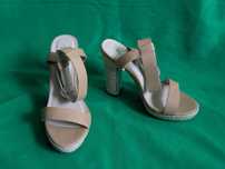 Sandale dame, bej, nou, marimea 37
