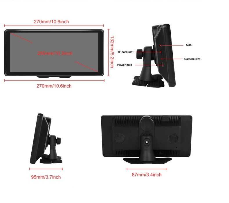 AndroidAuto/Carplay IPS 10.26" Монитор с вграден видео регистратор
