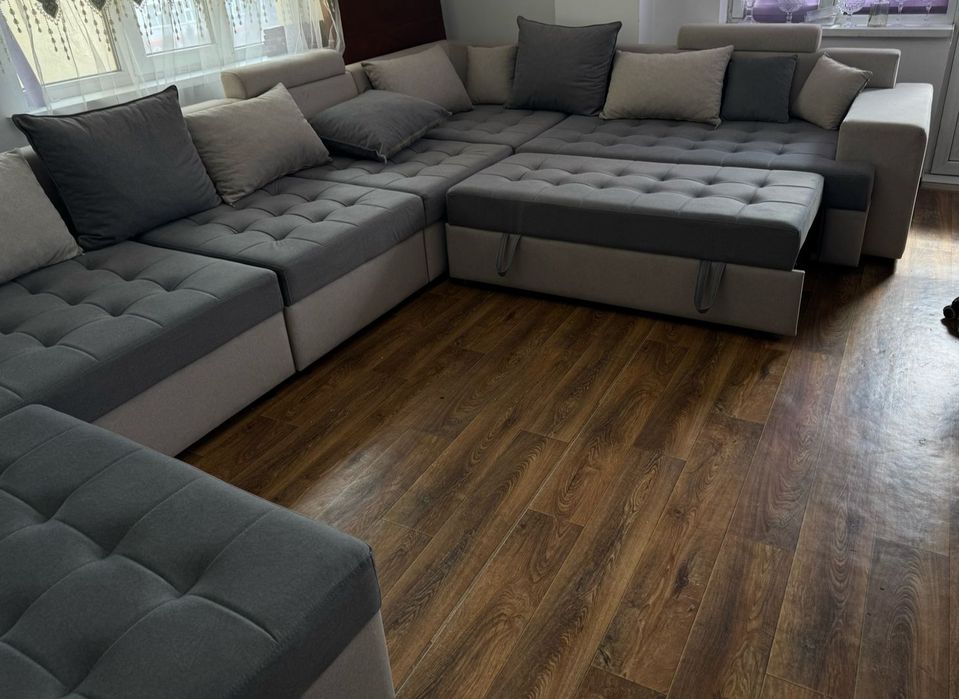 Диван, раскладной, пуфик