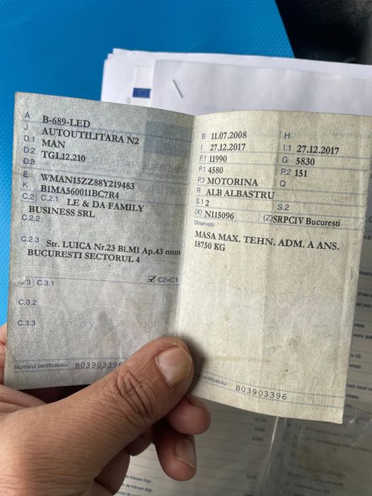 Vand camion MAN 2008