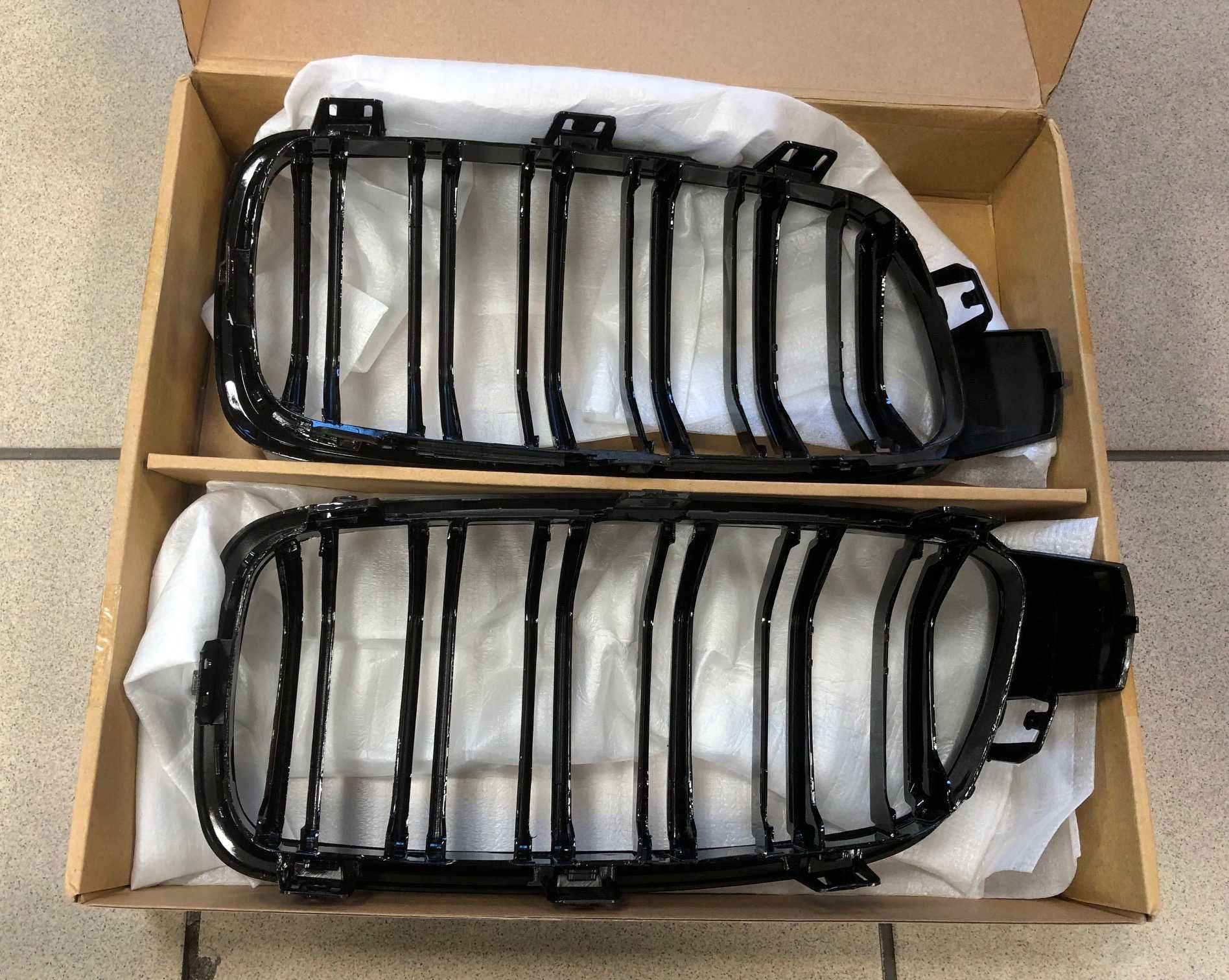 Grile Duble M radiator Bmw Seria 3 F30/F31/F35 Negru Lucios