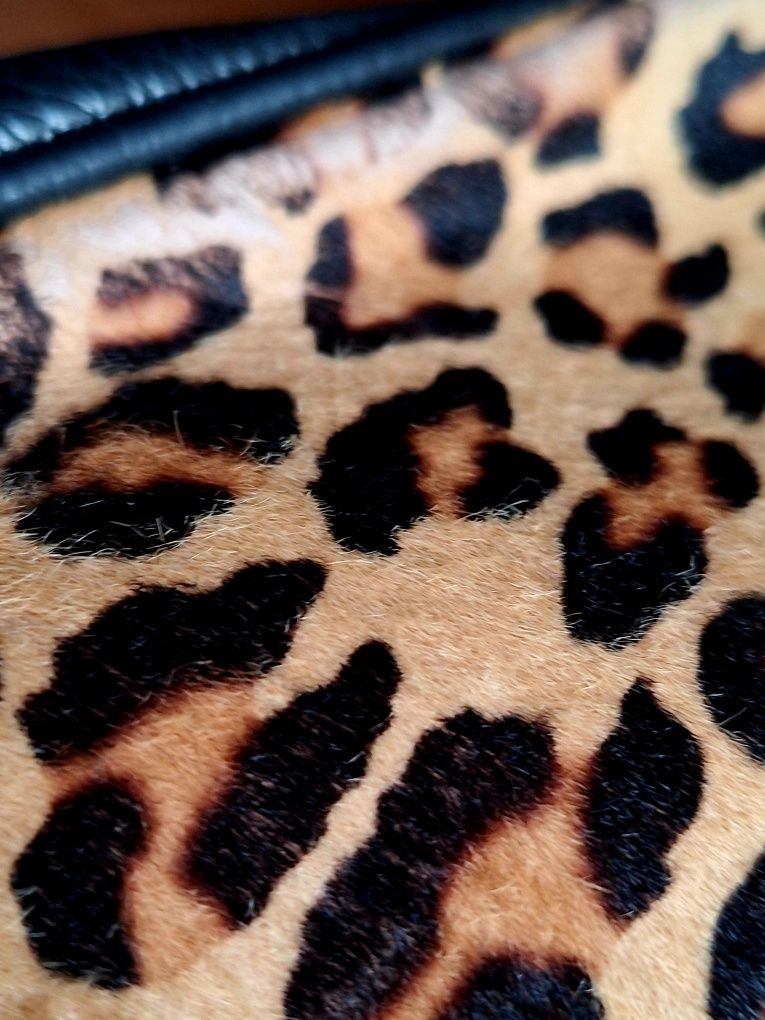 Geantă de Piele Animal Print blana de focă