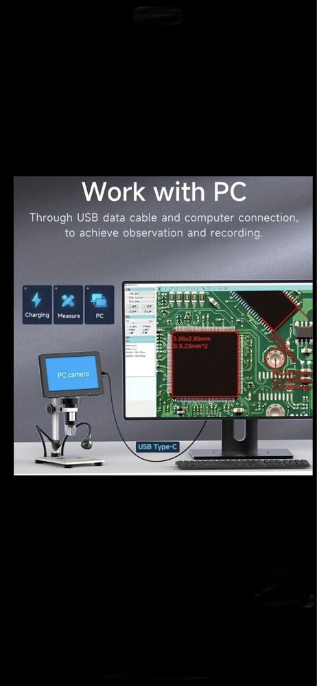 Microscop digital 7 inch 16MPNOU + Card CADOU