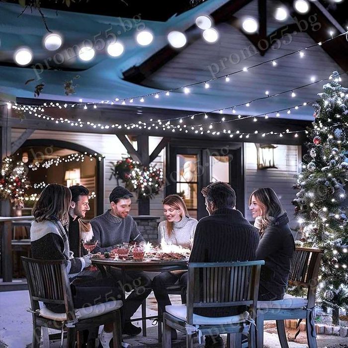 Коледна Светлинна Верига 50м с 250 Диода в Три Цвята Коледна Декорация