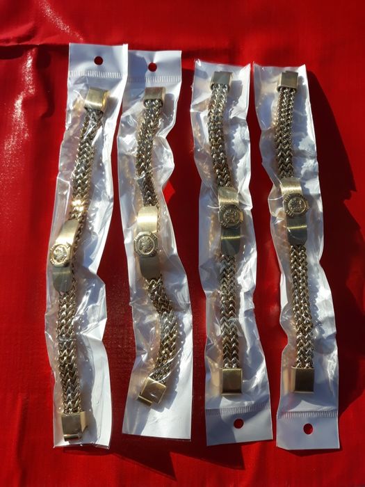 Brățări inox suflate cu aur de 18 karate preț.120 lei buc.