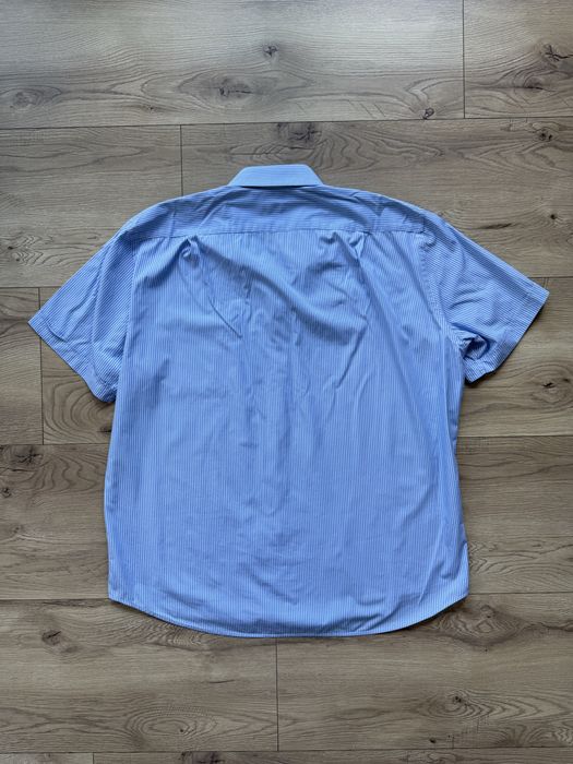 Camasa HUGO BOSS Maneca Scurta Albastru Dungi Barbati | Marime XL-XXL