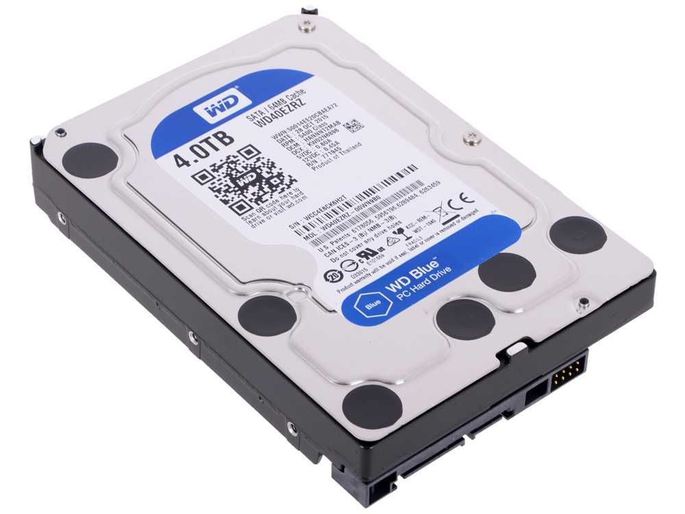Жесткий диск HDD 4Tb Western Digital (WD40EZRZ), 64Mb, SATA III, Blue