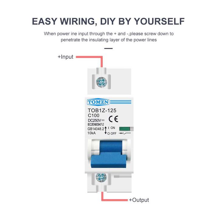 1P 80A 100A 125A DC предпазител