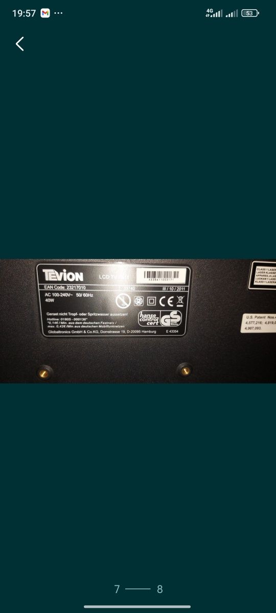 Tv Tevion cu DVD,Usb transport gratuit