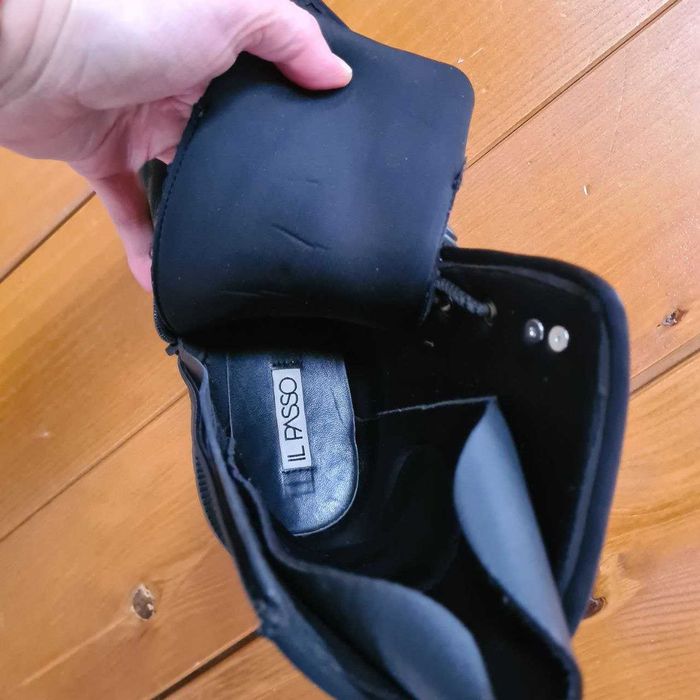 Ghete femei piele Il Passo Negru Ashly mărime 40