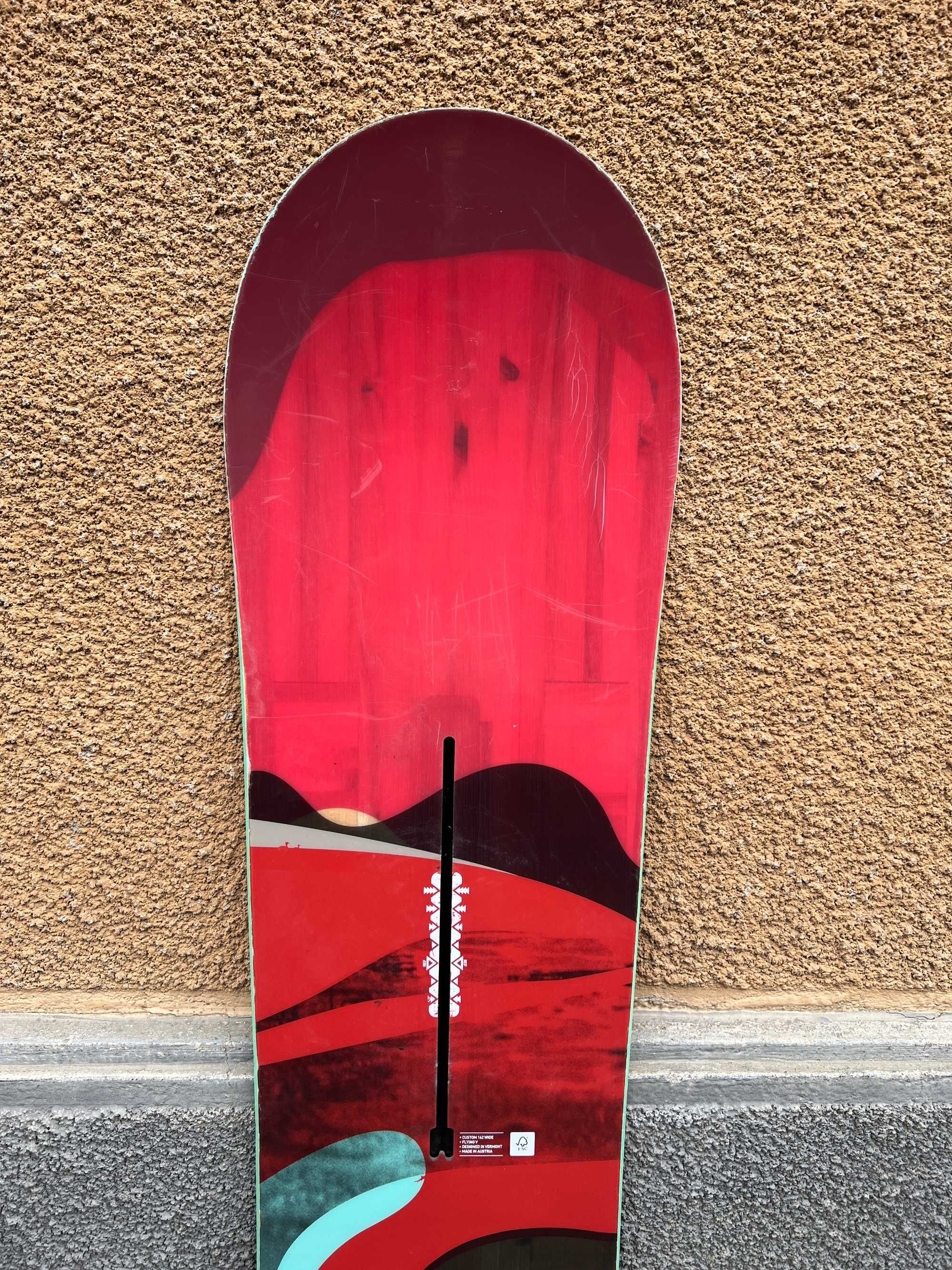 placa snowboard burton custom flying-v wide L162