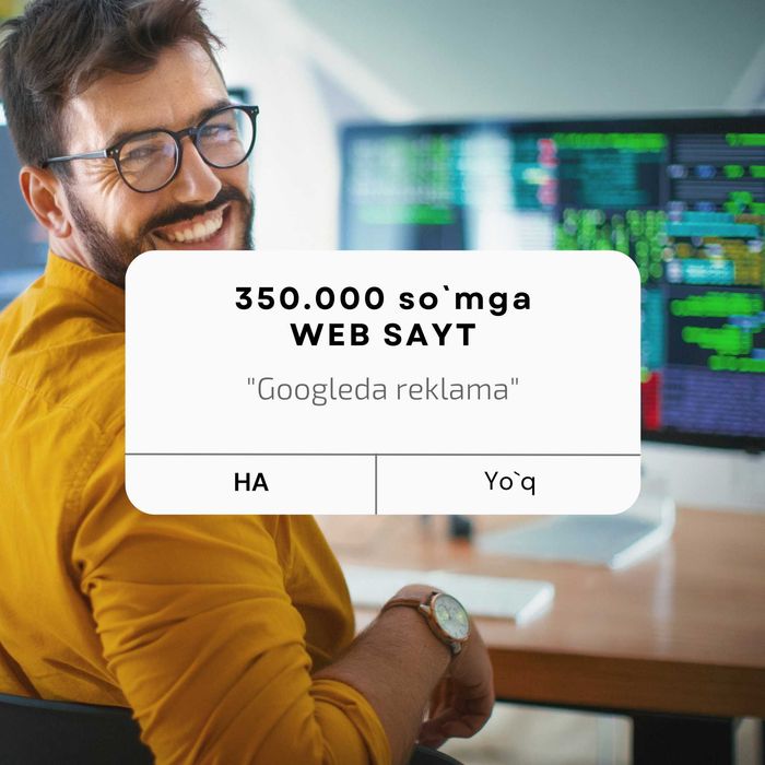 Arzon va sifatli sayt xizmati — 350 ming so‘mdan
